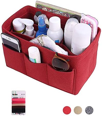Homelegace Felt Handbag Liner for Women, Handbag Organiser Insert, Make Travel Tidy, Bag Purse Organiser with 12 Multi-Pockets