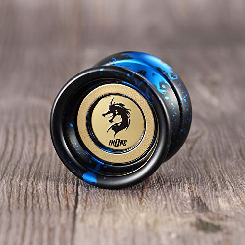 INONE Dragons YOYO Aluminum Alloy Unresponsive Yo-yos Designed for Kids, Yo-Yo Fans, Beginners Gift Glove, 10 Strings, Spare Bearing (Frost) - Thumbnail 3
