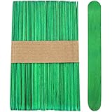 100 Wood Jumbo Craft Sticks Green Color