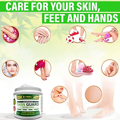 WELLUTION Antifungal Cream Natural Athletes Foot Treatment Supports Skin Eczema, Jock Itch