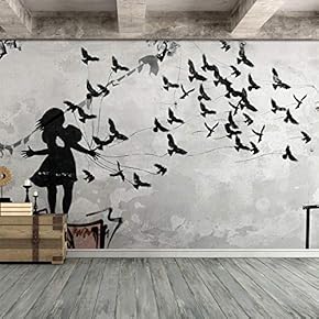 Wall Mural Street Art Graffiti Removable Wallpaper Wall Sticker for Bedroom Living Room - 66x96 inches