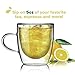 Kitchables Double Wall Glass Coffee Mugs Set of 4, 5oz - Insulated Clear Coffee Mug for Cappuccino, Latte, Tea, Espresso - Demitasse, Latte cup - Tazas Para Cafe