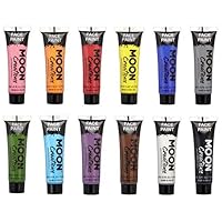 Face & Body Paint Set of 12 by Moon Creations - 12ml