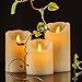Enpornk Flameless Candles Battery Operated Candles Real Wax Pillar LED Candles with Dancing Flame with 10-key Remote and Cycling 24 Hours Timer, Height 4