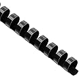 Binditek 100 Pack Plastic Comb Binding Spines, 5/8 Inches Diameter, 120 Sheet Capacity, Letter Size, Black Binding Comb, for