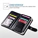 ULAK Galaxy S7 Case, Galaxy S7 Wallet Case, Magnetic Premium PU Leather Flip Folio Cover with Built-in 9 Card Slots Holders and Wrist Strap for Samsung Galaxy S7 5.1 inch, (Black) Will not Fit S7 Edge