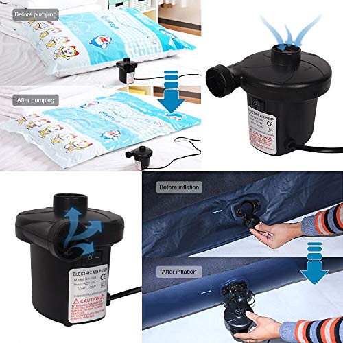 sanipoe Electric Inflatable/Deflated Air Pump, Quick-Fill Inflator Pump for Blow Up Pool Toys Air Mattress Rafts Floats - Thumbnail 4