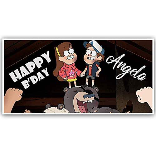 Amazon.com: Gravity Falls Birthday Banner Personalized Decoration ...