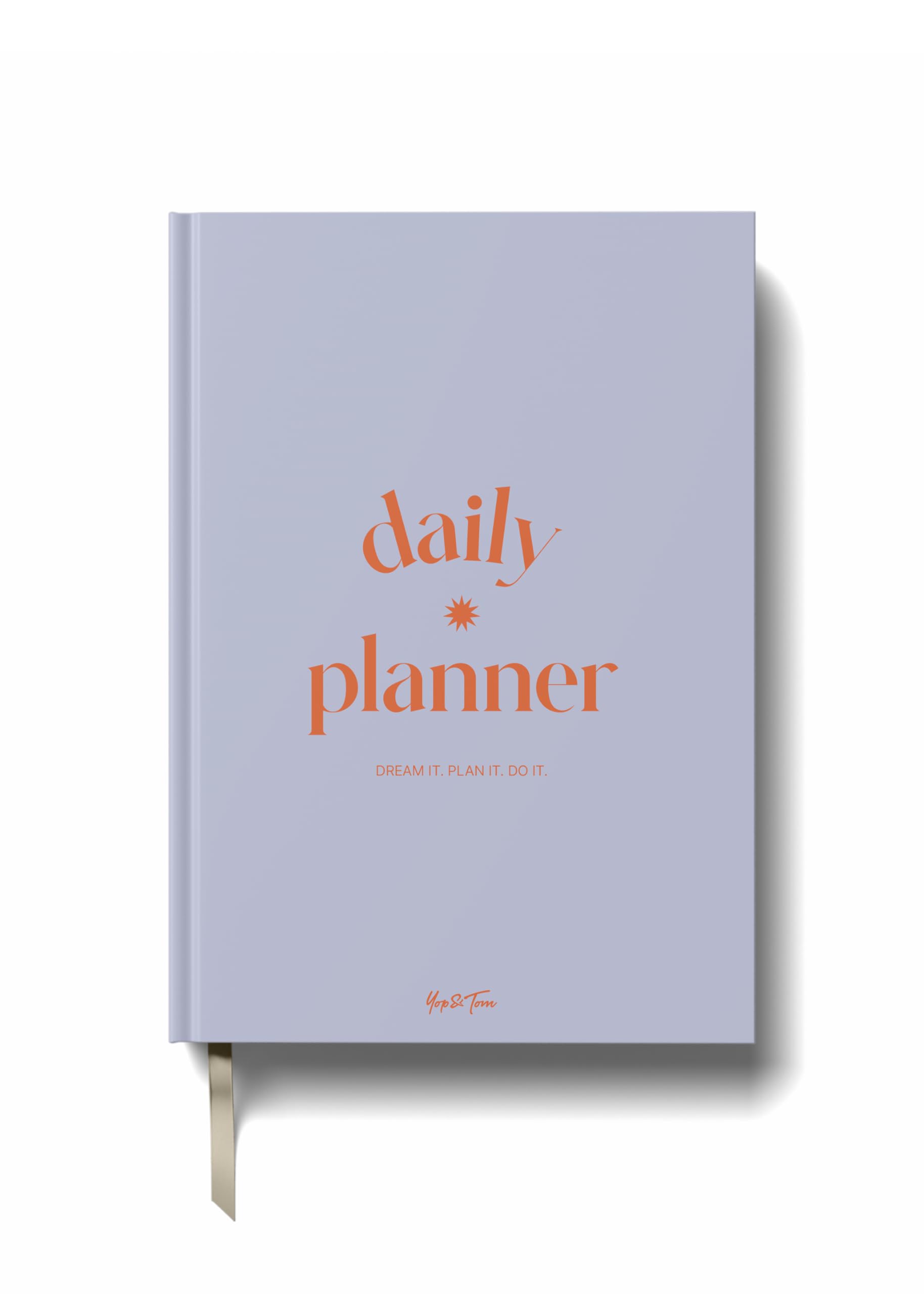 Yop & Tom Undated Daily Diary (A5) - Productivity Planner - Weekly and Daily Organizer with Time Slots - 22 Weeks - Purple