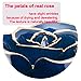 DEFAITH 24K Gold Dipped Real Rose Gifts, Best Wedding Anniversary Valentines Day Love Gift for Her Wife Girlfriend Spouse, Blue with Stand