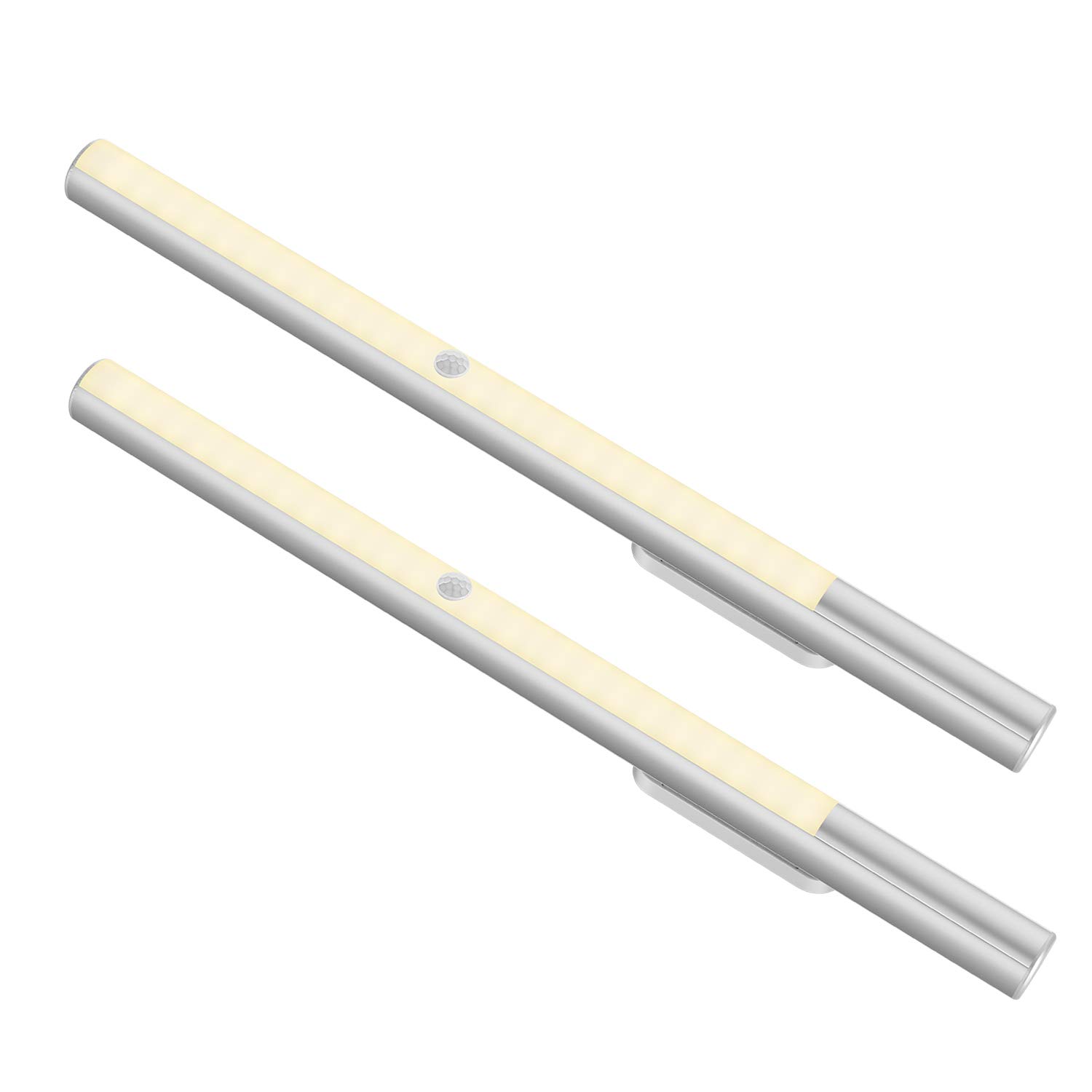 BLS 48 LED Closet Lights, Motion Sensor Light Indoor, 4500mah Build-in Large Rechargeable Battery, Wireless Under Cabinet Lighting for Kitchen/Pantry/Wardrobe/Wall, 4000K Neutral White (2 Pack) Image