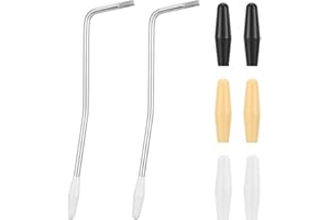 JJUNW 2Pcs 6mm & 5mm Thread Tremolo Arm, Whammy Bar, Silver Electric Guitar Whammy Bar with Tip Metal Single Tremolo Arm (Silver)