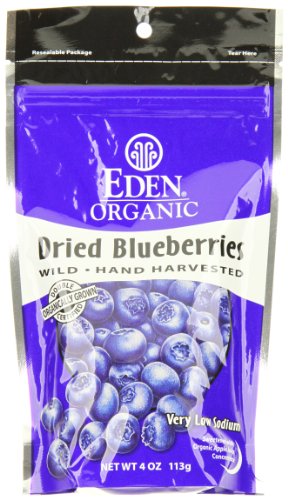 Eden Organic Dried Wild Blueberries, 4-Ounce Pouches (Pack of 3)