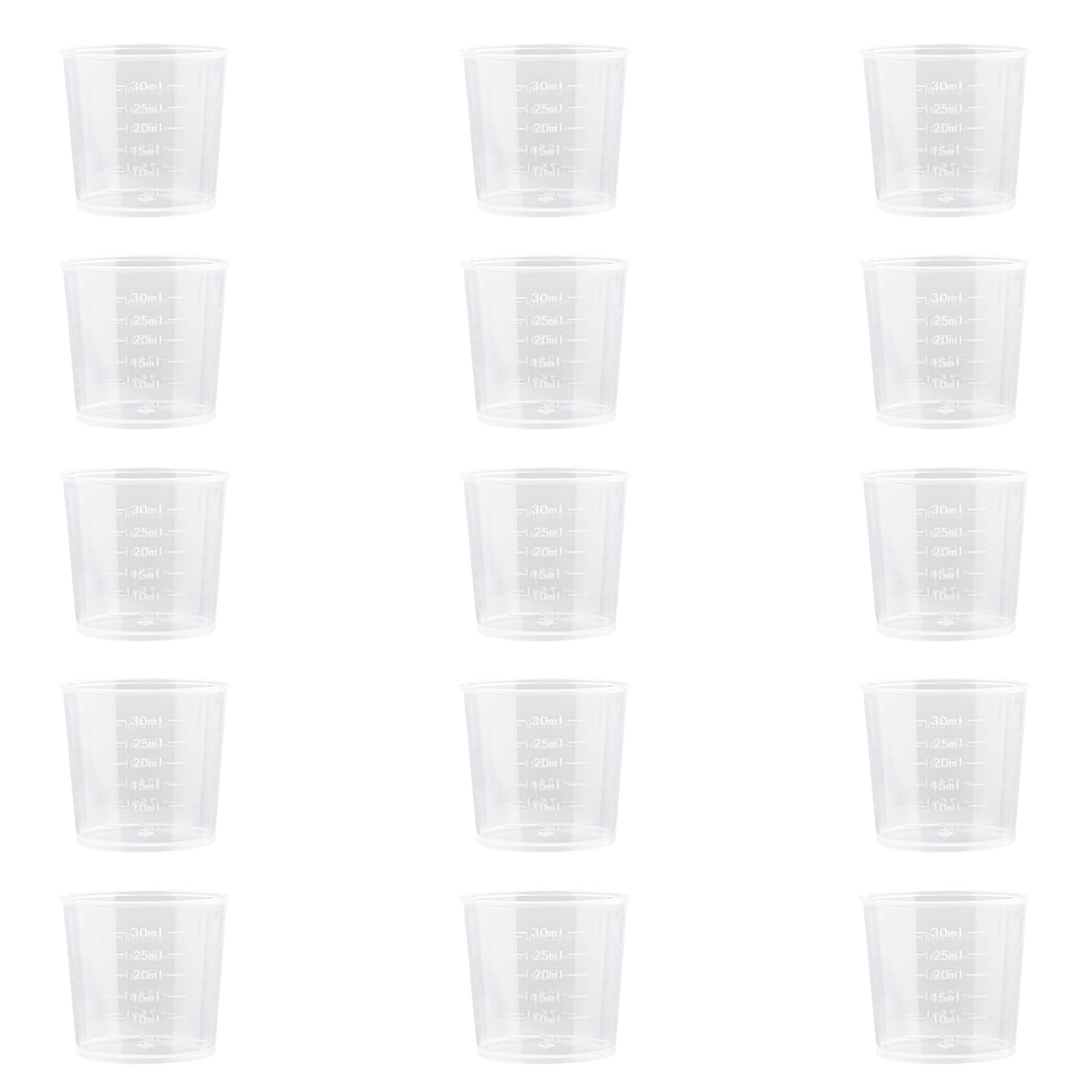 Vanyibro 30ml Plastic Liquid Measuring Cups,Transparent Clear Graduated Kitchen Cooking Tool