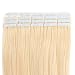 Tape In Human Hair Extensions 16 Inch 20pcs 40g/pack Slilky Straight Seamless Skin Weft Remy Hair 613# Blonde Color