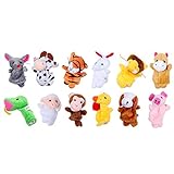 Accmart 12 Pcs Baby Kids Educational Toy Finger Puppet Plush Toys