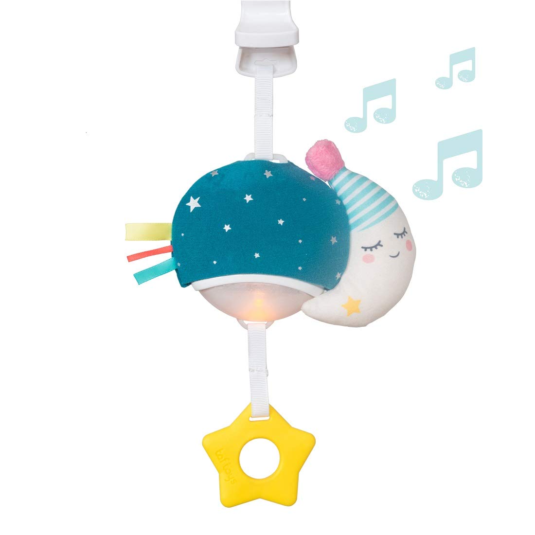 Taf Toys Musical Mini Moon, On-The-Go Music & Lights Toy | Parent and Baby’s Travel Companion, Soothe Baby, Keeps Baby Relaxed While Strolling, for Newborns and Up