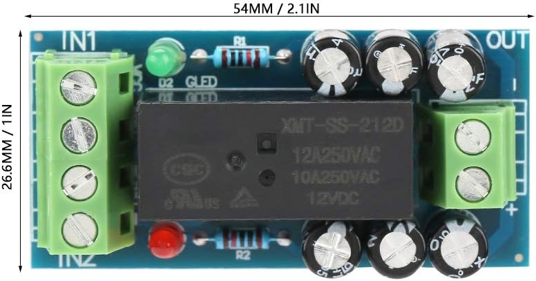 DC 12V 12A 150W AC Adapter & Battery Switch Module - Automatic Emergency Power Supply Controller - Image 3