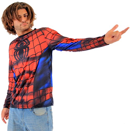 Marvel Spider-Man Sublimated Adult LONG SLEEVE Costume T-Shirt