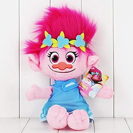 HT TOYS Trolls The Good Luck Trolls Poppy Branch Doll Soft Plush Toy Stuffed 40cm