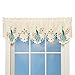 Collections Etc Embroidered Peacock Rod Pocket Window Valance