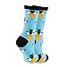 NEVSNEV Women Colorful Patterned Fashion Crew Socks canada Pizza PineappleEmoji (1 Pair Pineapple Aqua)