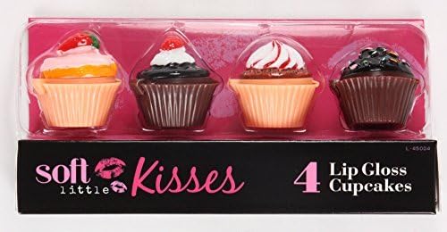 4 Cupcake Lip Gloss Set by Soft Little Kisses