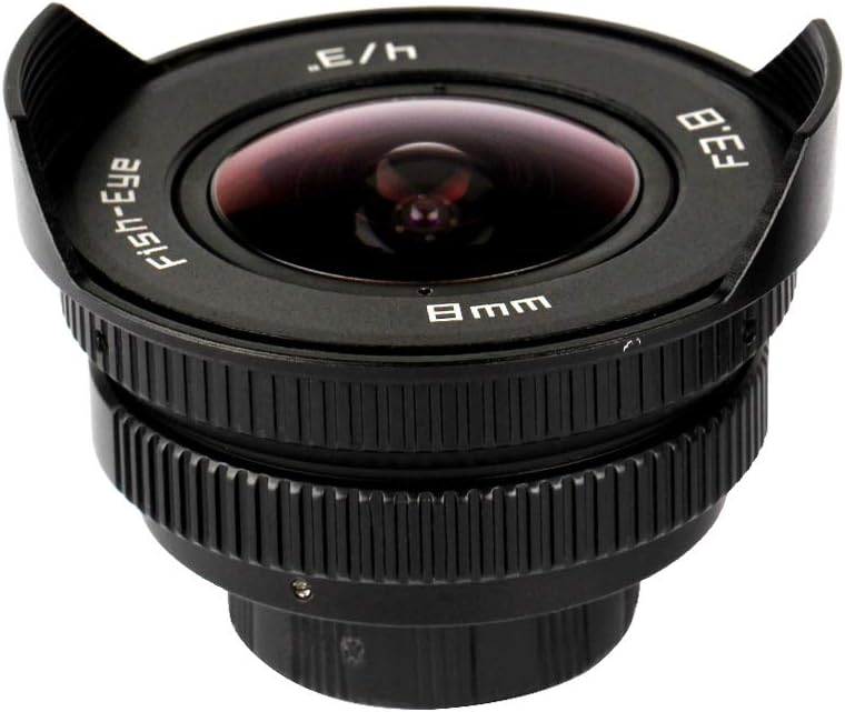 Pixco 8mm F3.8 Fish-eye CCTV Lens for C Mount Camera + 16mm C Mount Movie Lens to Sony E-Mount NEX Camera Lens Adapter