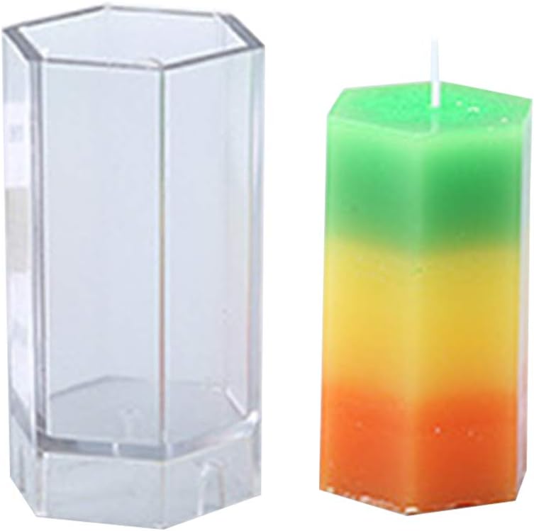 Tvvudwxx Hexagonal Column Handmade Candle Mould Soap Mold for DIY Party Decor Candle Making Supplies