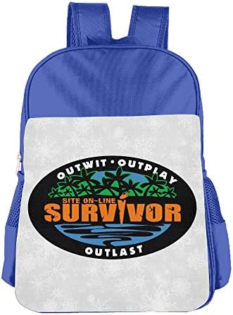 Boys Girls Survivor Backpack School Bag (2 Color:Pink Blue) RoyalBlue