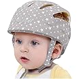 Huifen Adjustable Baby Head Protector, Baby Helmets for Crawling Walking Lightweight Safety Infant Helmet Jumping Running Breathable Hat Infant Essentials Toddler Helmets 6-24 Months (Star Gray)