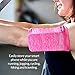 E Tronic Edge Phone Holder for Running, Cell Phone Arm Bands with Reflective Logo, Phone Strap Armband Fits iPhone and Android, Use for Running, Walking, Hiking and Biking, Pink Large