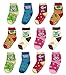 Deluxe Anti Non Skid Slip Slipper Crew Socks For Baby Toddler Kids Girls