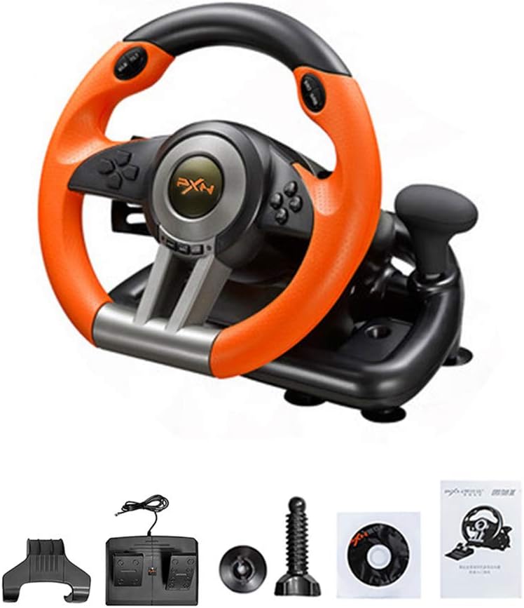PROKTH High Precision Racing Steering Wheel Set for Racing Steering Wheel Xbox-One/PC/PS3/PS4
