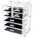 Sodynee Cosmetics Makeup and Jewelry Storage Organizer Case Display Boxes, 3 Large and 4 Small Drawers