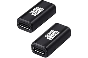 Duttek 80Gbps USB C Female to Female Adapter (240W Fast Charging and 8K@60Hz Video) USB C Extender Bidirectional Converter fo