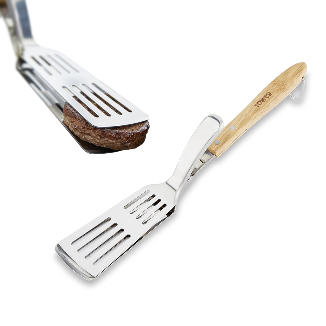 Tower Outdoor Living Multi-Functional Spatula with Wooden Handle, Stainless Steel, T932021