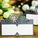 60pcs Table Name Place Cards Personalised Reception Decoration with Silver-Grey Lace Pattern Cardstock for Wedding Favors,Party