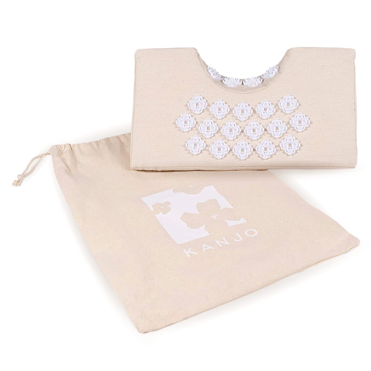 Photo 1 of Kanjo Acupressure Neck Pain Relief, Cervical Traction Wedge Pillow - High Density Memory Foam Core - Cervical Traction Neck Pillow - Relieves Back and Neck Pain, Stress Relief