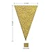 Ling's moment 10 Feet Paper Pennant Banner Triangle Bunting Garland Double Sided Glitter Flags Banner Vintage Style Pennant Banner for Gold Party, Wedding, Baby Shower, Event & Party Supplies, 15pcs