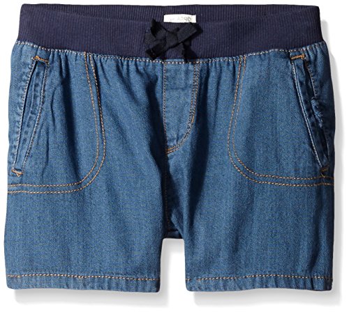 knit waist denim shorts