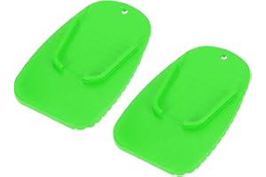 REPAIROCK 2pcs Motorcycle Kickstand Pad Support Plate Pad Parking Stand Side Stand Extension Pad Green Auto Replacement Parts