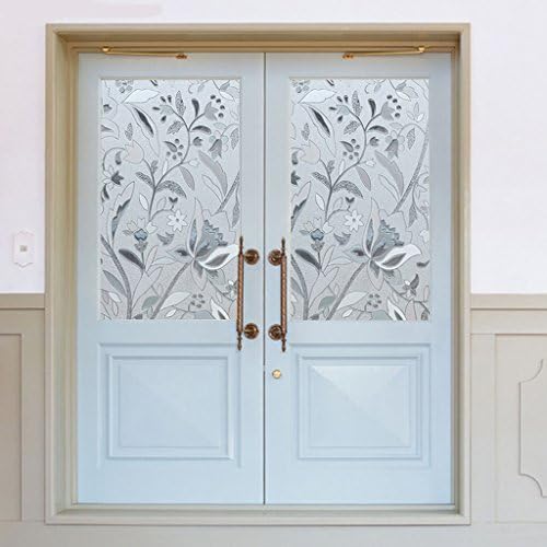 ZAIQUN 45x100/200/500cm 3D PVC Waterproof Pebbles Frosted Glass Window Sticker Self Adhesive Window Film