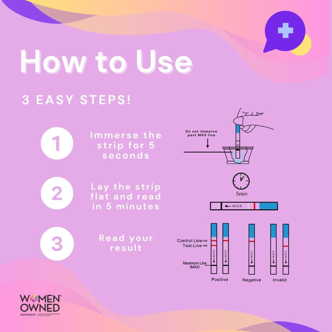 Rapid Detect HCG Pregnancy Test Strips (20 Count) Easy to Use, Home Pregnancy Test Strips, Indivdually Wrapped & Reliable