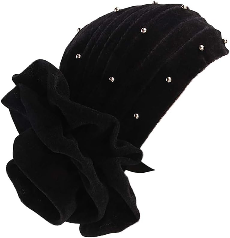India Muslim Fashion Women's Hijabs Headscarf Big Flowers Soft Chemotherapy Hat residentD