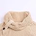 Actloe Women Cowl Neck Long Sleeve Asymmetrical Hem Sweaters Front Wrap with Button Maternity Pullover Jumper Plus Size Beige XX-Large