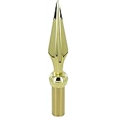 Online Stores Flat Metal Spear - Gold | Indoor Flagpole Topper | Gold Finished Brass Ferrule | 7" High by 1.75" Wide | Fits 1.25" Pole with a 7/8" Tapered End | Suitable for Indoor Home