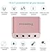 Tranesca 4 port 41W usb travel wall phone charger/adapter/plug for Apple iPhone X,iPhone 8/8 Plus,iPhone 7/iPhone 6/iPhone 5/iPad/iPod /Samsung Galaxy/Android Devices and more (Rose Gold)