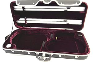 WOODNOTE Pro. Wooden Double Violin/Viola Case - Fit one 4/4 violin & one viola(Adjustable 15" to 16.5")