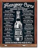 Hangover Cures Tin Sign 13 x 16in